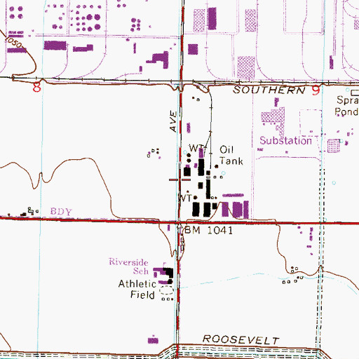 Topographic Map of Canal Six (historical), AZ