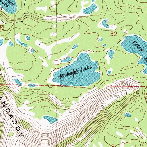 Topographic Map of Mohawk Lake, UT