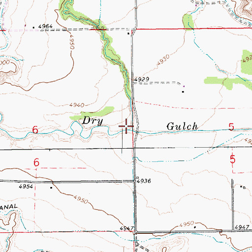 Topographic Map of Montes Creek, UT