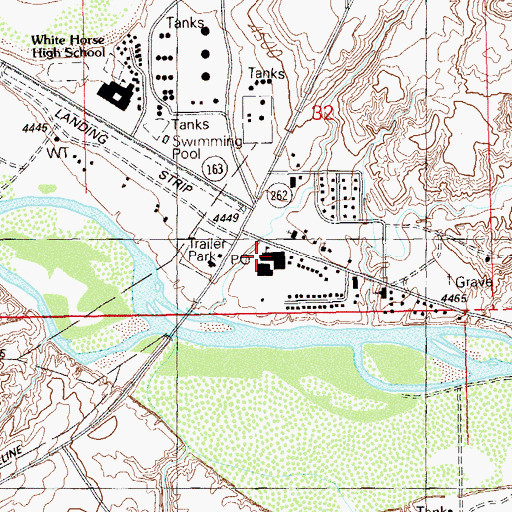 Topographic Map of Montezuma Creek Elementary School, UT
