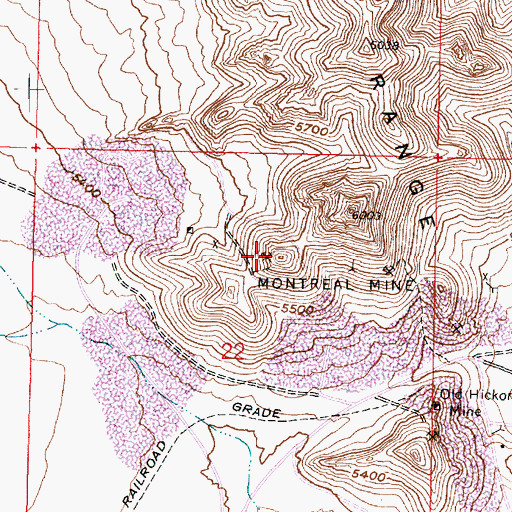 Topographic Map of Montreal Mine, UT