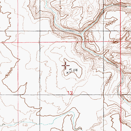 Topographic Map of Monument Valley, UT