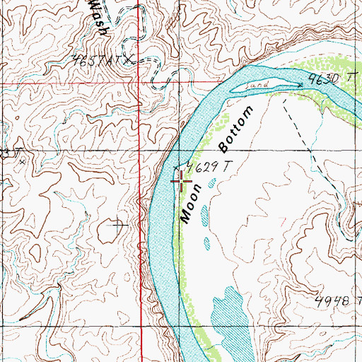 Topographic Map of Moon Bottom, UT