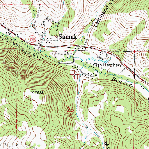 Topographic Map of Moon Canyon, UT