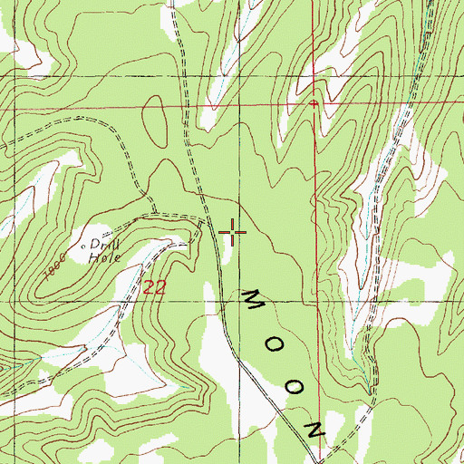 Topographic Map of Moon Ridge, UT