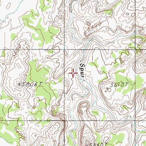 Topographic Map of Moqui Fork, UT