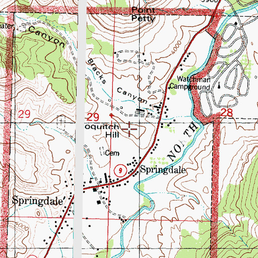 Topographic Map of Moquitch Hill, UT