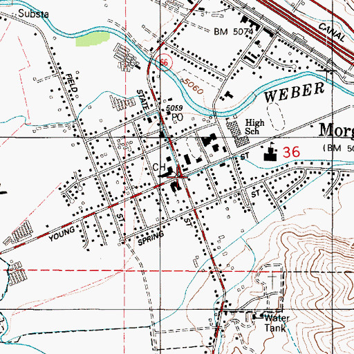 Topographic Map of Morgan, UT
