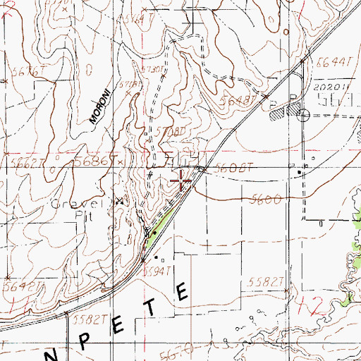 Topographic Map of Moroni City Ditch, UT