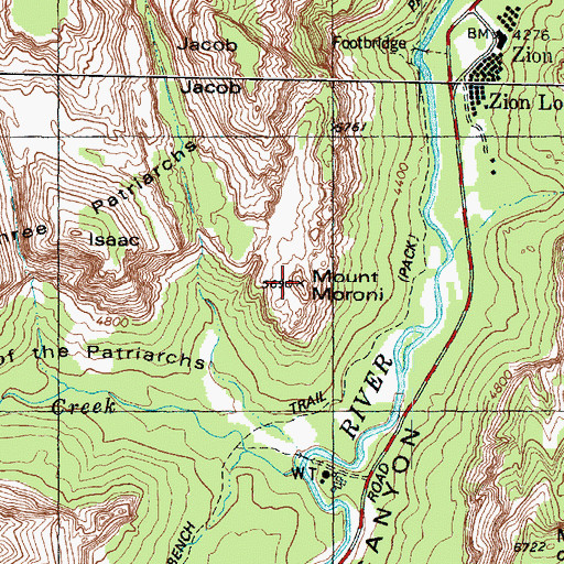 Topographic Map of Mount Moroni, UT