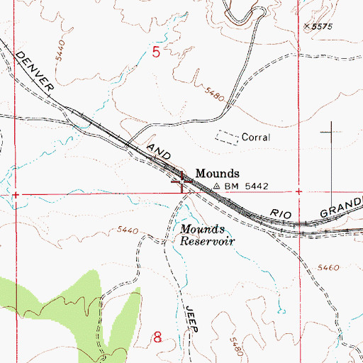 Topographic Map of Mounds, UT