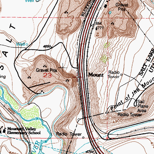 Topographic Map of Mount, UT