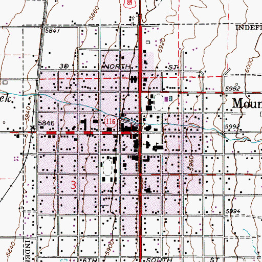 Topographic Map of Mount Pleasant, UT