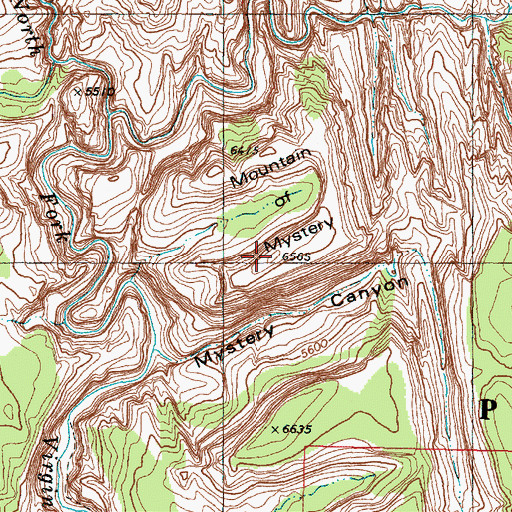 Topographic Map of Mountain of Mystery, UT