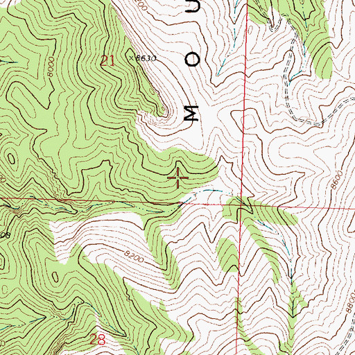 Topographic Map of Mountain Home Range, UT