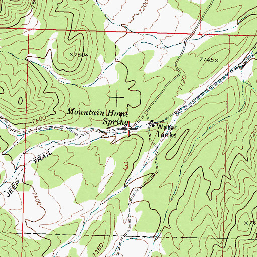 Topographic Map of Mountain Home Spring, UT