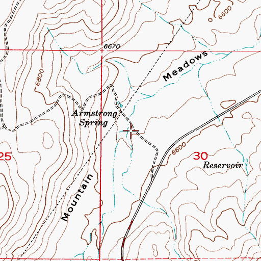 Topographic Map of Mountain Meadows, UT
