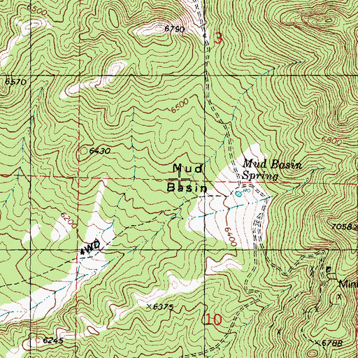 Topographic Map of Mud Basin, UT