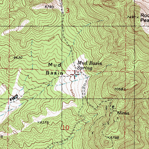 Topographic Map of Mud Basin Spring, UT