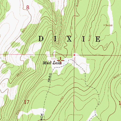 Topographic Map of Mud Lake, UT
