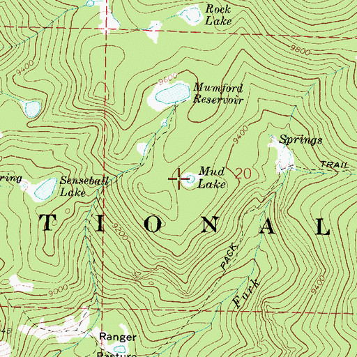 Topographic Map of Mud Lake, UT