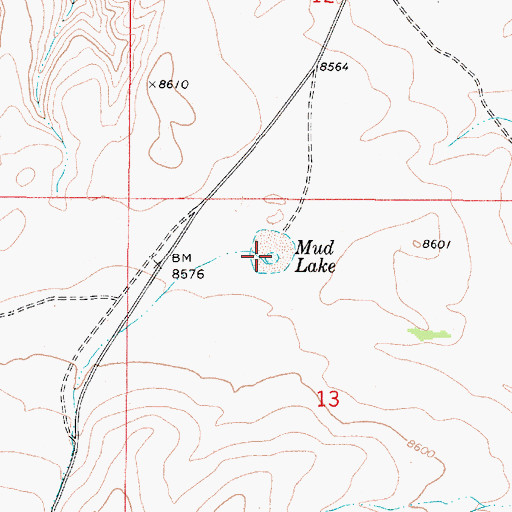 Topographic Map of Mud Lake, UT
