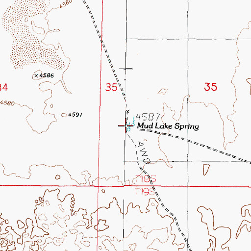Topographic Map of Mud Lake Spring, UT