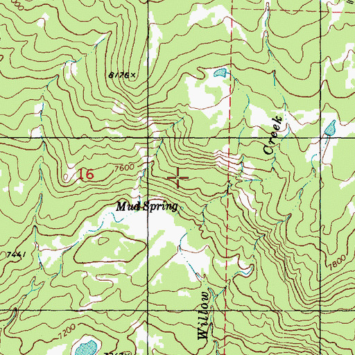 Topographic Map of Mud Spring, UT