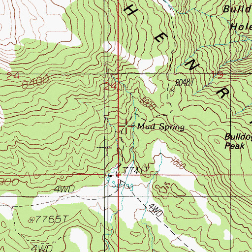 Topographic Map of Mud Spring, UT