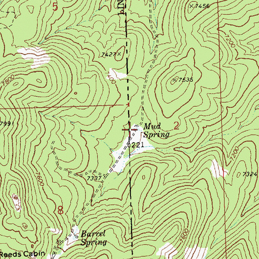 Topographic Map of Mud Spring, UT