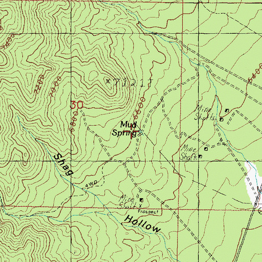 Topographic Map of Mud Spring, UT
