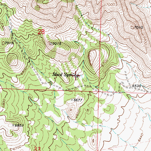 Topographic Map of Mud Spring, UT