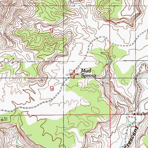 Topographic Map of Mud Spring, UT