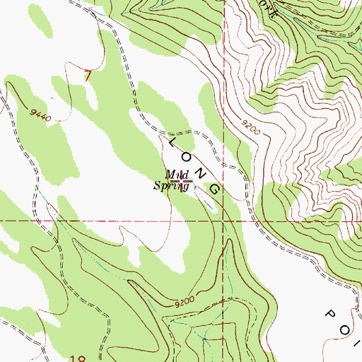 Topographic Map of Mud Spring, UT