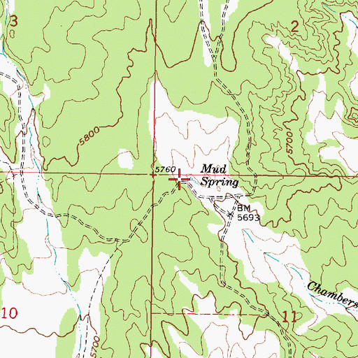 Topographic Map of Mud Spring, UT