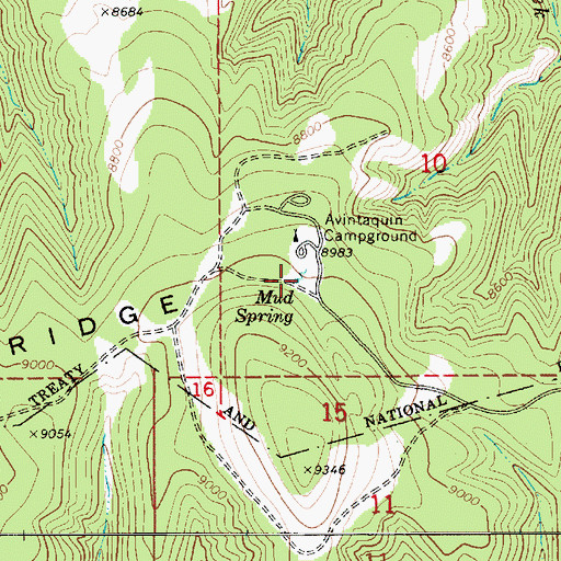 Topographic Map of Mud Spring, UT