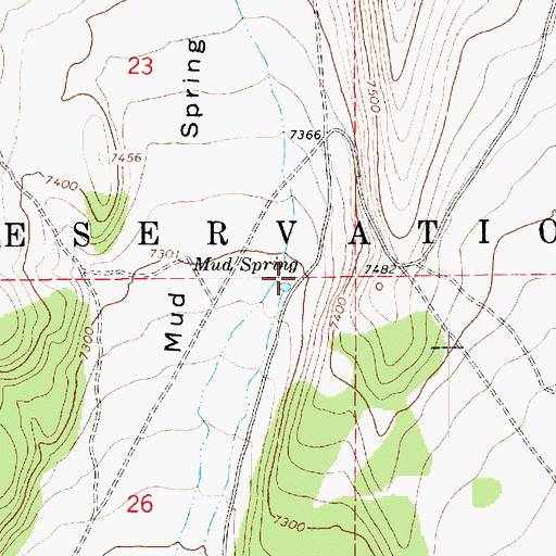 Topographic Map of Mud Spring, UT