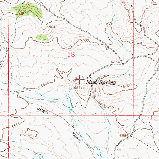 Topographic Map of Mud Spring, UT
