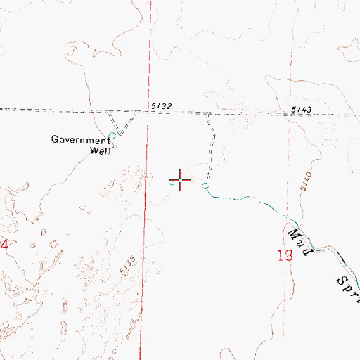Topographic Map of Mud Spring Wash, UT
