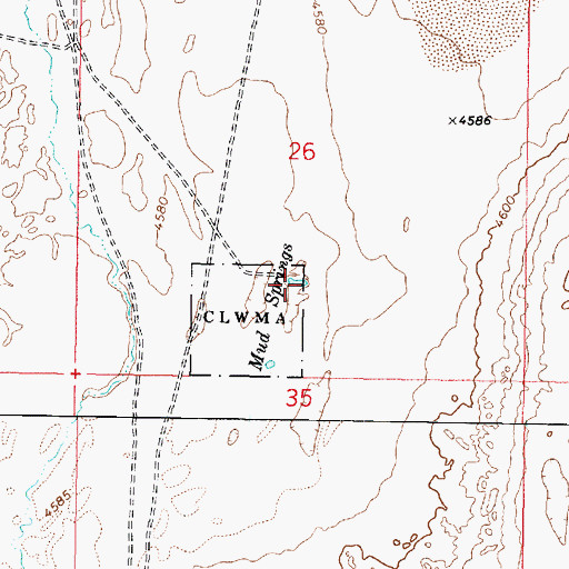 Topographic Map of Mud Springs, UT