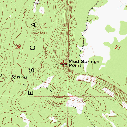 Topographic Map of Mud Springs Point, UT