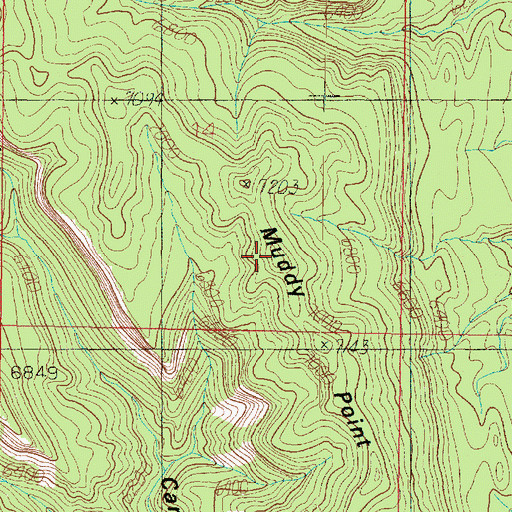 Topographic Map of Muddy Point, UT