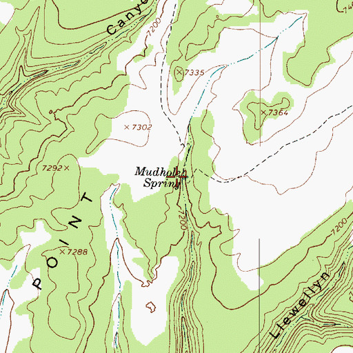 Topographic Map of Mudhole Spring, UT