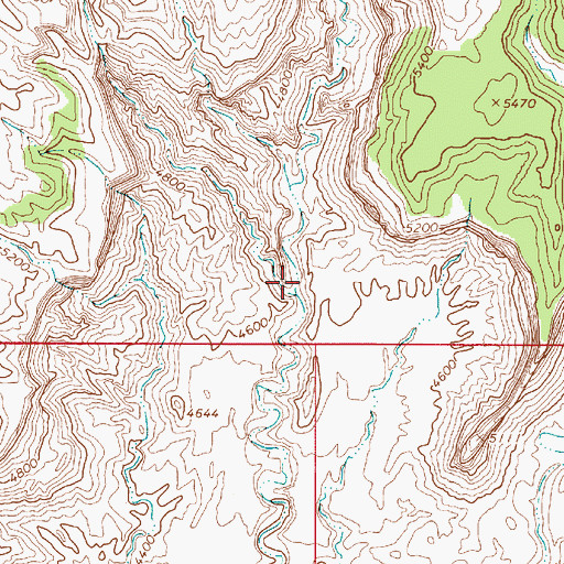 Topographic Map of Mudholes Canyon, UT