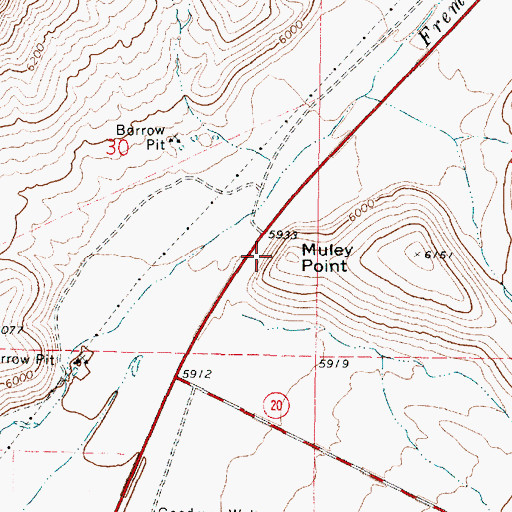 Topographic Map of Muley Point, UT