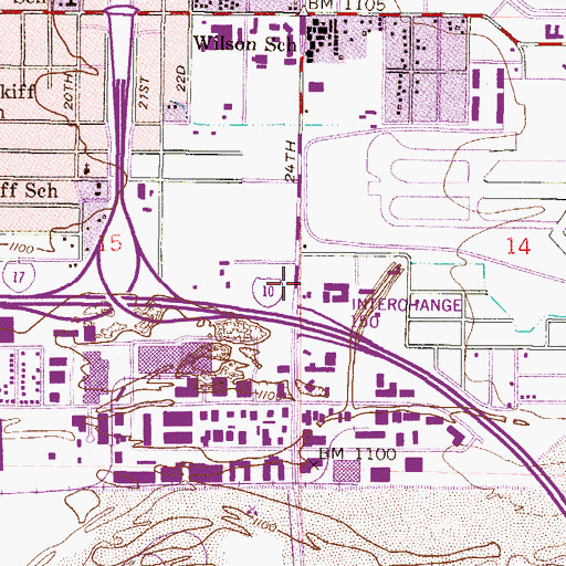 Topographic Map of Canal Ten (historical), AZ