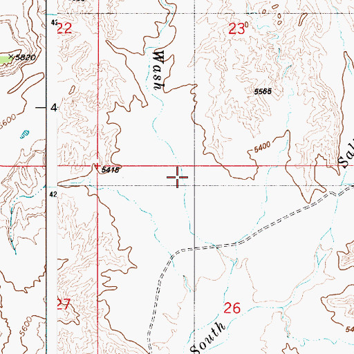 Topographic Map of Mulligan Wash, UT