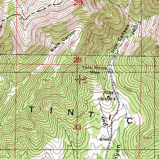 Topographic Map of Munding Prospect, UT