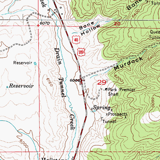Topographic Map of Murdock Hollow, UT