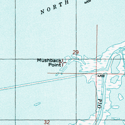 Topographic Map of Mushback Point, UT